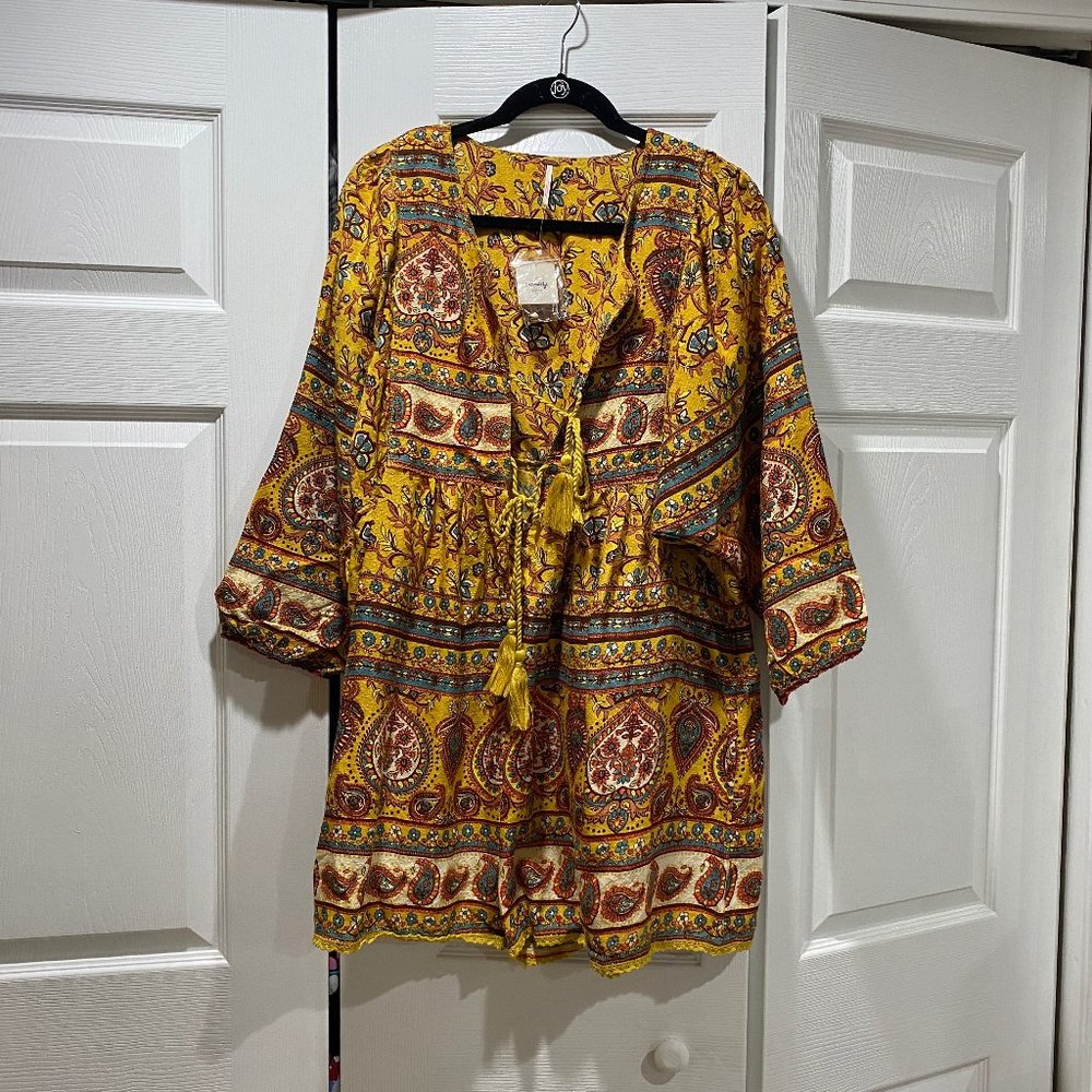 Free People Feelin the Folk Romper XS, NEW!!